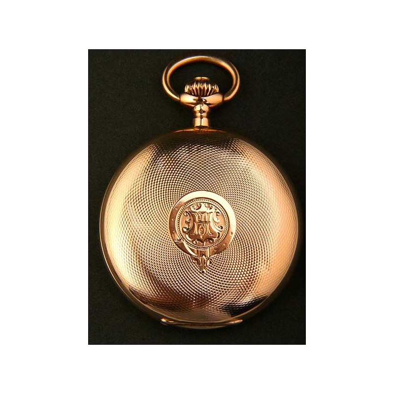 Magnificent pocket watch in solid gold. Antique, 1920.