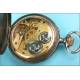 Digital pocket watch with seconds hand