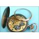 Digital pocket watch with seconds hand