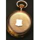 Longines pocket watch in 18K solid gold.