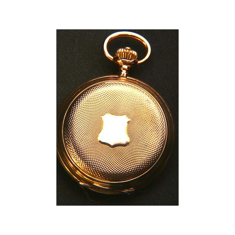 Longines pocket watch in 18K solid gold.