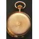 Longines pocket watch in 18K solid gold.