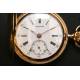 Longines pocket watch in 18K solid gold.