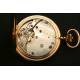 Longines pocket watch in 18K solid gold.