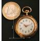 Pocket watch in 14K solid gold. 29 mm