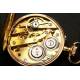 Pocket watch in 14K solid gold. 29 mm