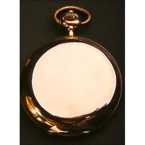 Pocket watch in 14K solid gold.