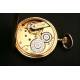 Longines pocket watch in 18 K solid gold.