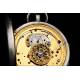 Antique Swiss Silver Verge Fusee Watch with Quarter Sounder. Circa 1800