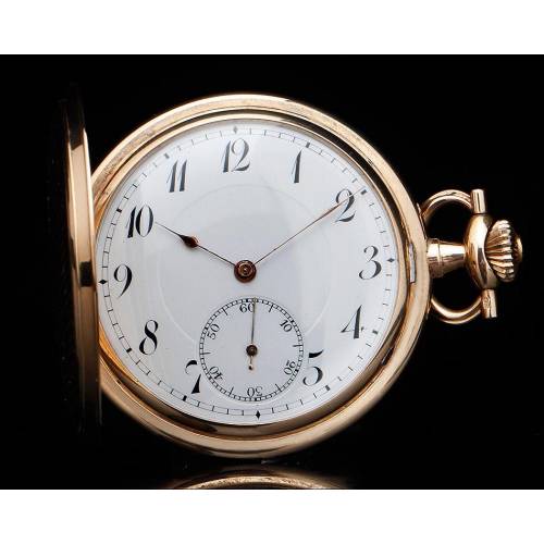 Elegant 14k Solid Gold Running Watch. Switzerland, Circa 1920