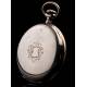 Beautiful Longines Solid Silver Pocket Watch. Working. Switzerland, 1920