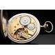 Beautiful Longines Solid Silver Pocket Watch. Working. Switzerland, 1920