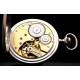 Beautiful Longines Solid Silver Pocket Watch. Working. Switzerland, 1920