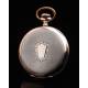 Elegant Solid Silver Pocket Watch in Excellent Condition. Switzerland, Circa 1915