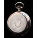 Beautiful Solid Silver Pocket Watch in Very Good Condition. Switzerland, 1925