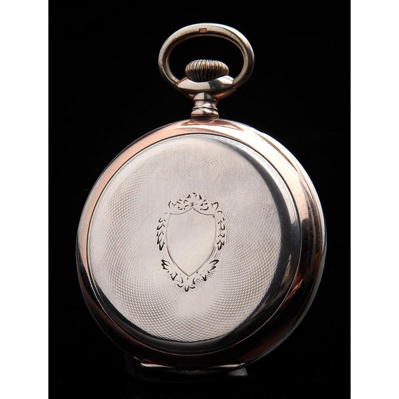 Beautiful Solid Silver Pocket Watch in Very Good Condition. Switzerland, 1925