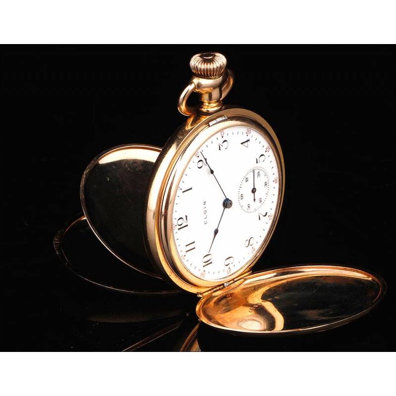 Antique Elgin Gold Plated Pocket Watch. United States 1908