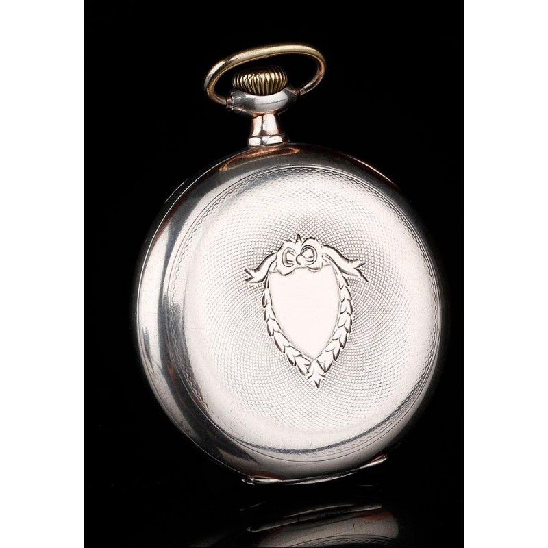 Magnificent Omega Pocket Watch in Solid Silver. Switzerland, 1926