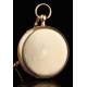 Precious 18K Gold Pocket Watch with a Quarter Minute Chime. France, Circa 1830