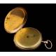 Precious 18K Gold Pocket Watch with a Quarter Minute Chime. France, Circa 1830