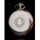 Rare Solid Silver Invar Working Pocket Watch. Switzerland, 1915