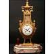 French clock with pendulum in the form of a lyre. 1870