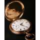 Solid gold pocket watch. Three covers. 55 mm. 18 rubies. 1860