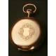 Omega pocket watch in solid gold. 51mm. 1900