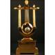 Antique gilt bronze and Lyre shape clock. S. XIX