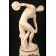 Excellent mantel clock. 1855. Myron Discobolus