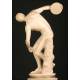 Excellent mantel clock. 1855. Myron Discobolus