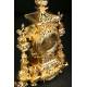 French mantel clock, 19th century. Dragons