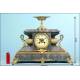 Marble and bronze mantel clock. Taps. 1900