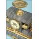 Marble and bronze mantel clock. Taps. 1900