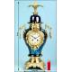 Pendulum clock in bronze and cobalt blue porcelain. 1890