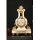 Pendulum clock in white marble and gilt bronze. 1870