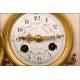 Pendulum clock in white marble and gilt bronze. 1870