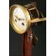 Pendulum clock in white marble and gilt bronze. 1870