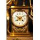 Antique French gilt bronze clock. 1850. Allegory of music