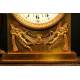 Antique French gilt bronze clock. 1850. Allegory of music