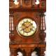 Large wall clock with chime. Chestnut. 83 cms. 1900