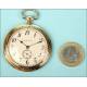 Tavannes pocket watch. Solid gold. 1915