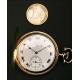 Savonette pocket watch. Solid gold. Circa 1919