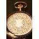 Savonette pocket watch in solid gold, 53mm and 104gr.