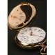 Savonette pocket watch in solid gold, 53mm and 104gr.