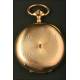 Pocket watch in 14K solid gold. Circa 1890.