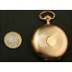 Pocket watch in 14K solid gold. Circa 1890.