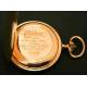 Pocket watch in 14K solid gold. Circa 1890.