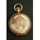 Eureka pocket watch in 14K solid gold. Circa 1881.