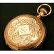 Precious Waltham pocket watch. 1914. Solid 14K gold.